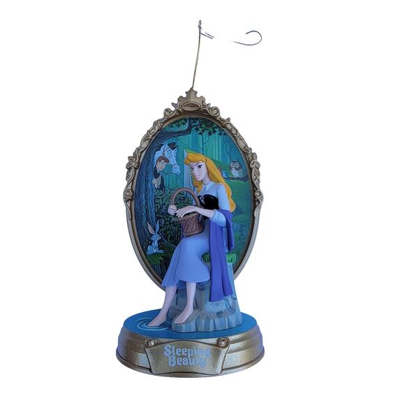 Vintage Disney Sleeping Beauty Ornament Aurora in Forest Scene - Picture 1 of 10